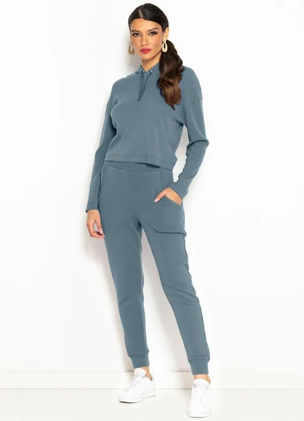 Maria Filó - Calça Cenoura de Sarja Comfy Verde 3