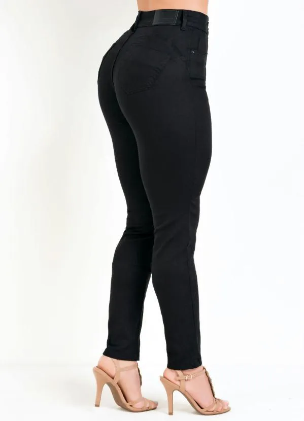 Sawary Jeans - Calça Cigarrete Preta Sawary com Cinta e Bumbum 8