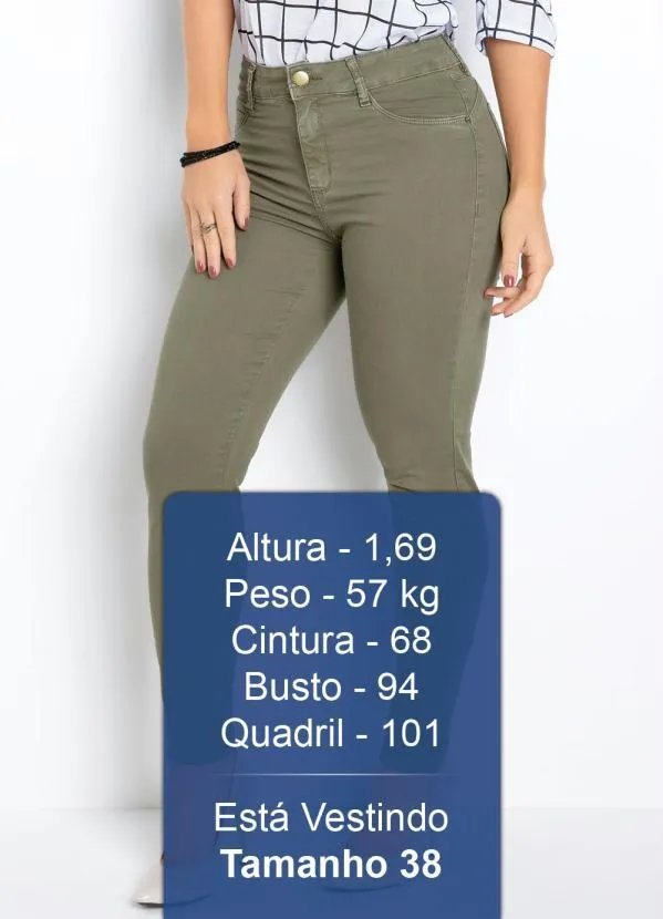 Sawary Jeans - Calça Cigarrete Verde Militar Sawary 3
