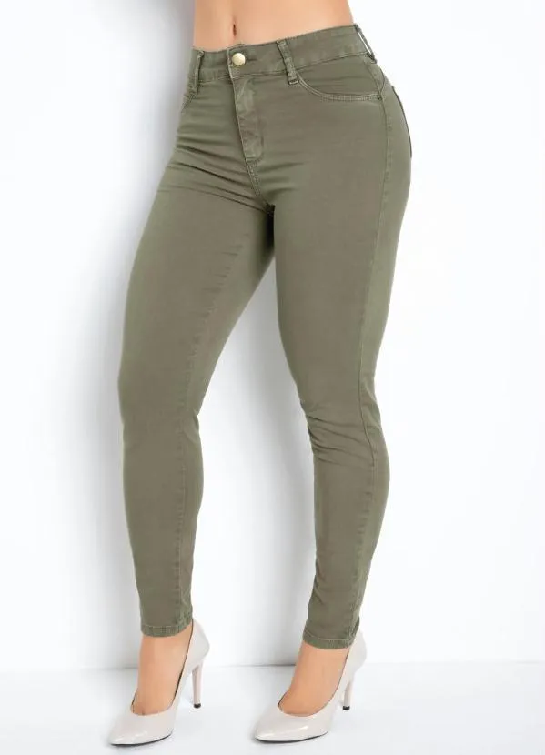 Sawary Jeans - Calça Cigarrete Verde Militar Sawary 6