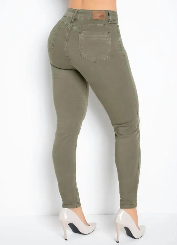 Sawary Jeans - Calça Cigarrete Verde Militar Sawary 7