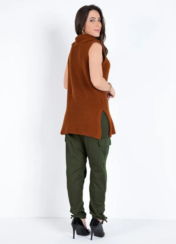 Rosalie - Calça com Bolsos Laterais e Amarrações Verde 4