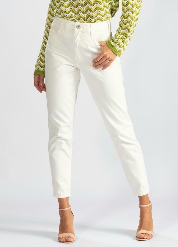 Colcci - Calça de Sarja Mom Branco