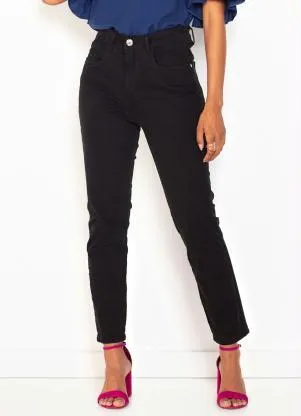 Lança Perfume - Calça de Sarja Vesta Ankle High Preto - LANÇA PERFUME