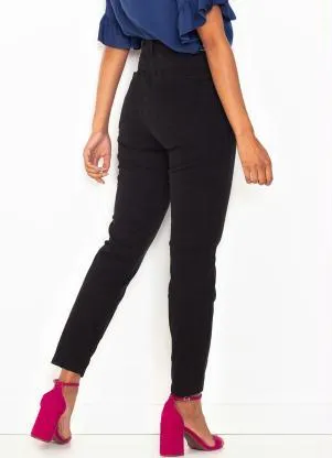Lança Perfume - Calça de Sarja Vesta Ankle High Preto - LANÇA PERFUME