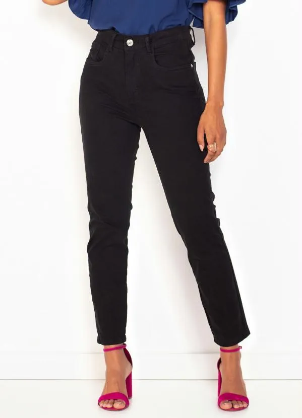 Lança Perfume - Calça de Sarja Vesta Ankle High Preto