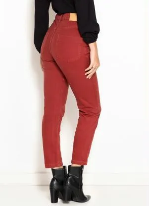 Maria Filó - Calça de Sarja Vinco Color Vermelho - MARIA FILÓ