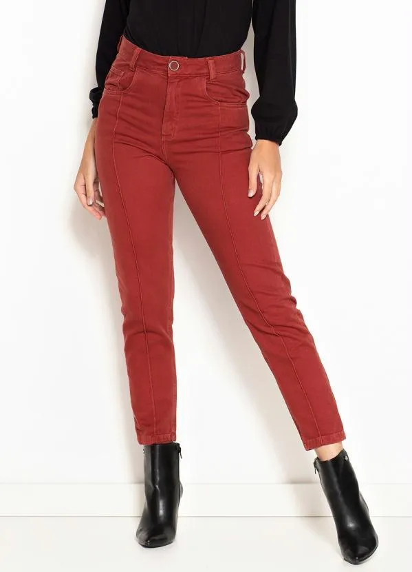 Maria Filó - Calça de Sarja Vinco Color Vermelho
