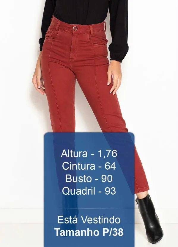 Maria Filó - Calça de Sarja Vinco Color Vermelho 5