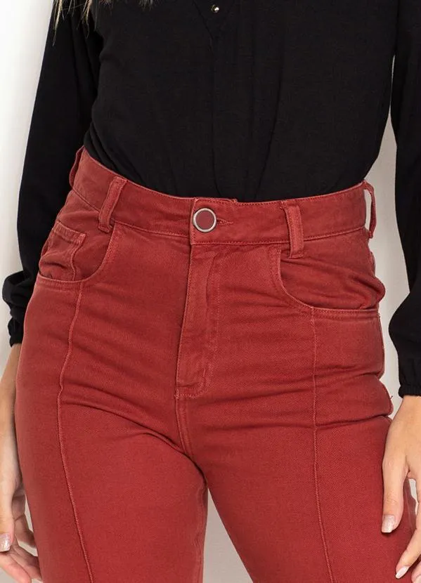 Maria Filó - Calça de Sarja Vinco Color Vermelho 6