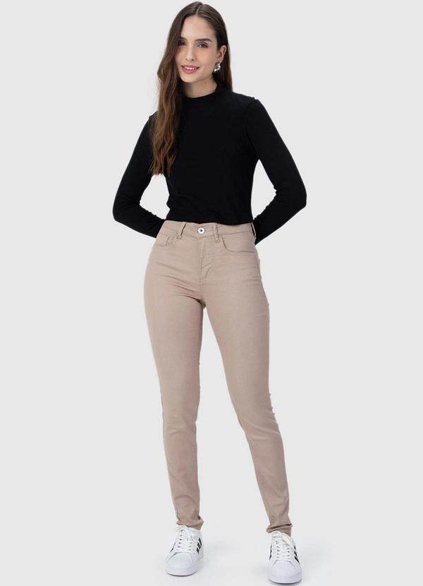 Malwee - Calça Feminina Skinny Flex Sarja Marrom 3