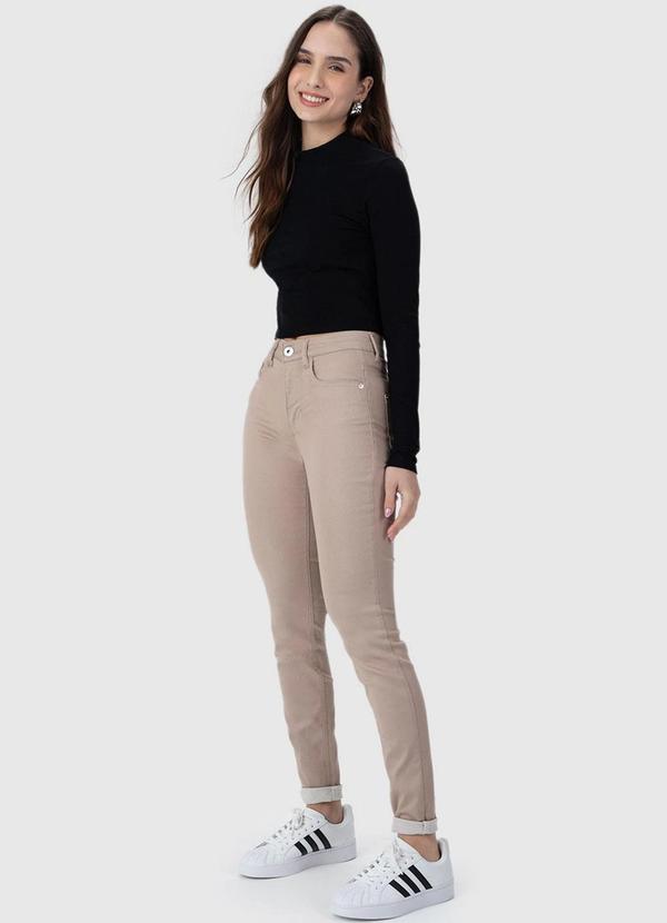 Malwee - Calça Feminina Skinny Flex Sarja Marrom 5
