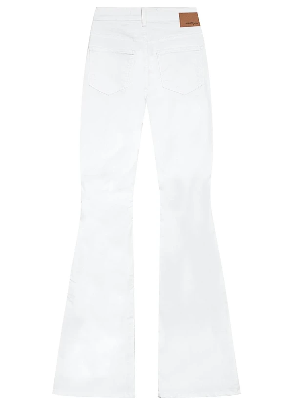 Malwee - Calça Flare em Sarja Cintura Alta Branco 6