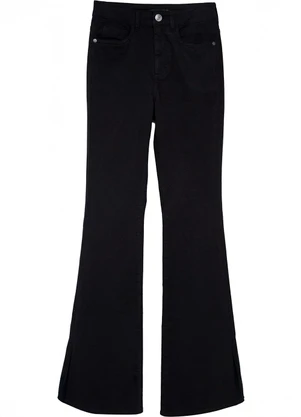 Enfim - Calça Flare em Sarja Cintura Alta Preto - ENFIM