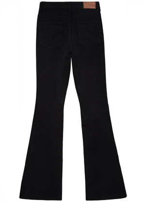 Enfim - Calça Flare em Sarja Cintura Alta Preto - ENFIM