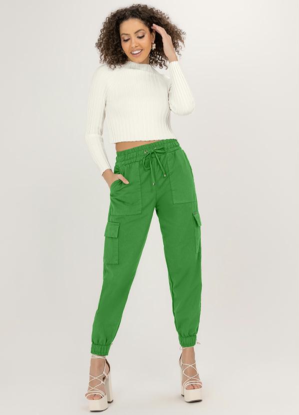 Angel - Calça Jogging Sarja Verde