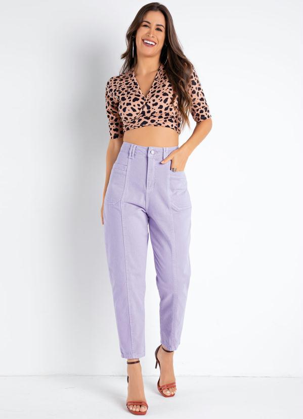 Outlet - Calça Lavanda Slouchy com Bolsos Sawary 3