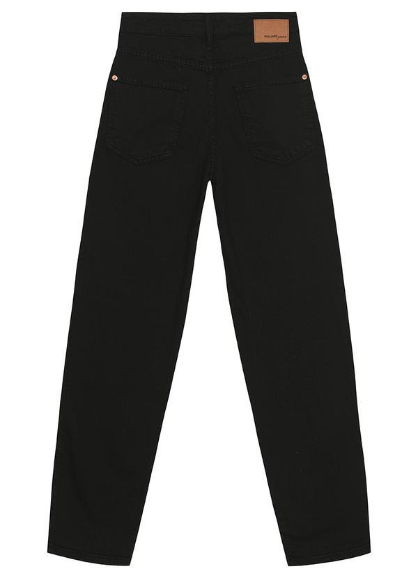 Malwee - Calça Mom Cintura Alta em Sarja Preto 2