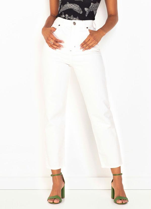 Forum - Calça Mom de Sarja Off White