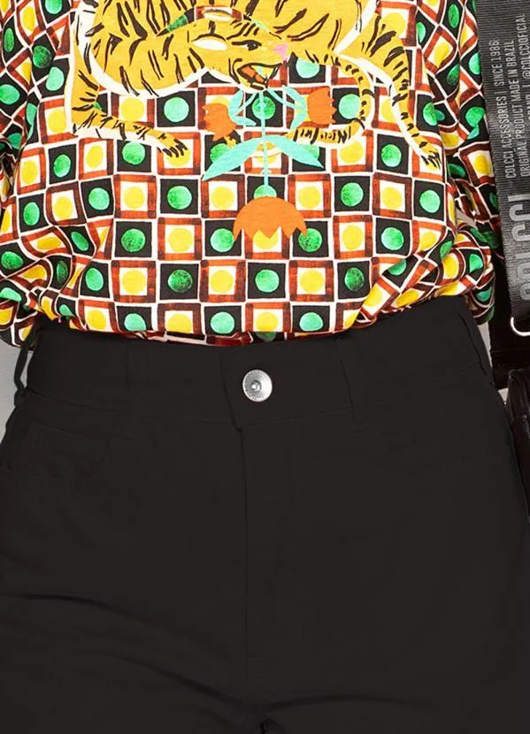 Colcci - Calça Mom de Sarja Preto 6