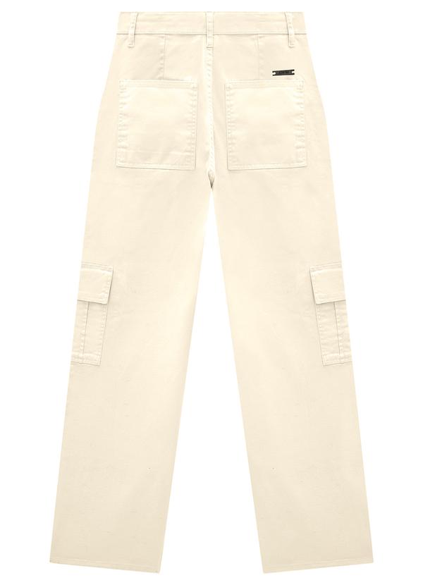 Enfim - Calça Off White Reta 90'S Cargo em Sarja 4
