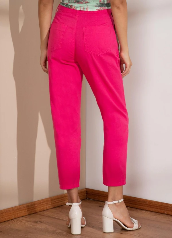 Quintess - Calça Pink Reta com Pregas e Bolsos 7