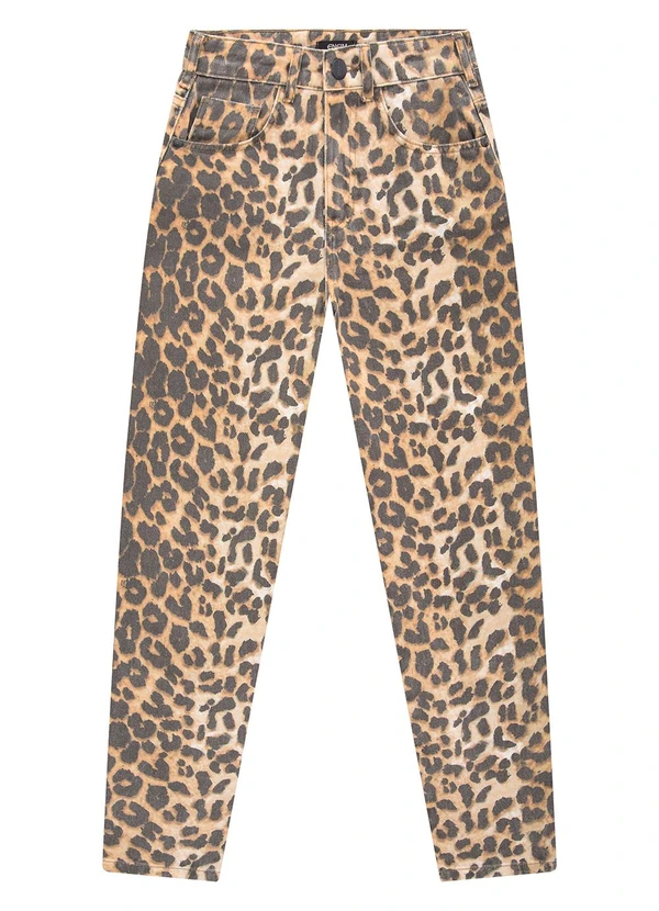 Enfim - Calça Preta Barrel Animal Print 3