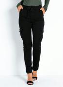 Calça Preta Jogger com Cadarço Sawary