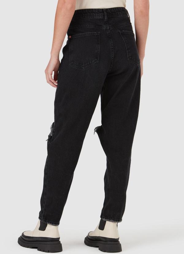 Malwee - Calça Preta Mom em Sarja Feminina 3