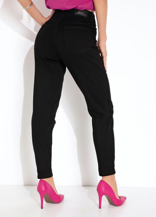 Sawary Jeans - Calça Preta Mom Jeans Sawary 2