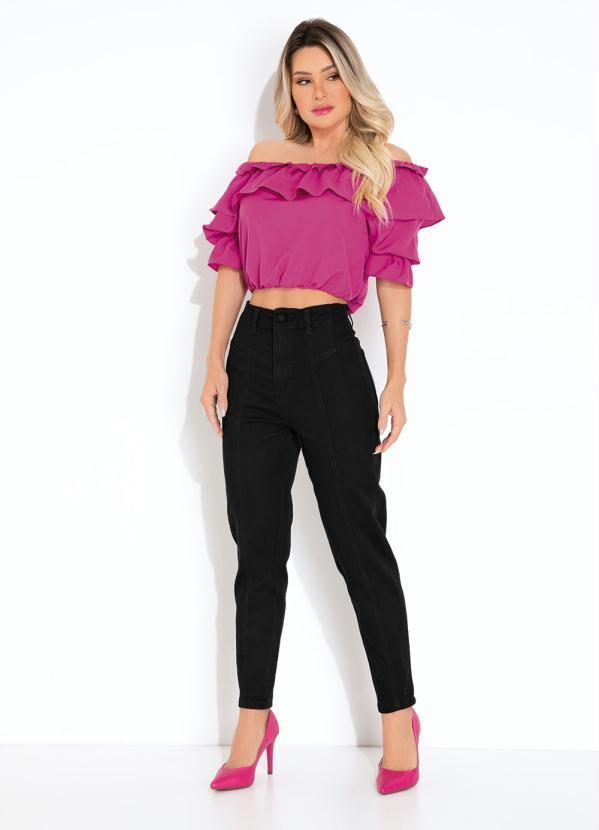Sawary Jeans - Calça Preta Mom Jeans Sawary 3