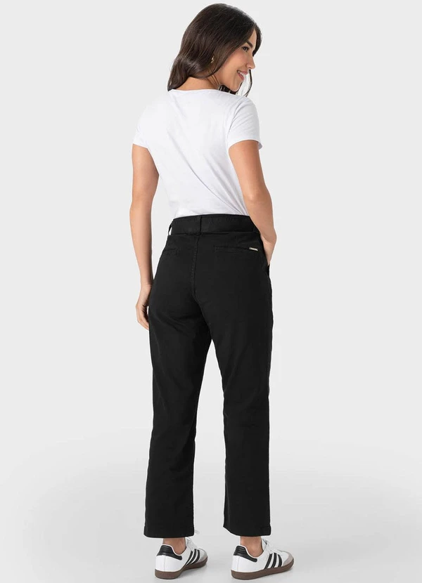 Malwee - Calça Preto Feminina Alfaiataria em Sarja 2