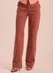 Doce Trama - Calça Reta Ethnic Blur em Sarja Roxo - variação: Marrom