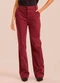 Doce Trama - Calça Reta Ethnic Blur em Sarja Roxo - variação: Roxo