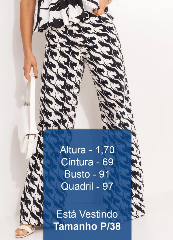 Farm - Calça Reta Sarja Panteras Preto 5