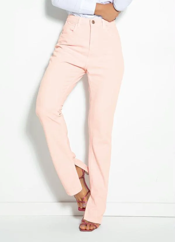 Sawary Jeans - Calça Rosa Clara Boot Cut Sawary