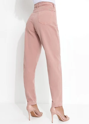 Sawary Jeans - Calça Rosê Mom Jeans Sawary com Cadarço - SAWARY JEANS