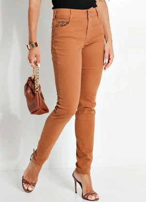 Colcci - Calça Sarja Bia Marrom - COLCCI