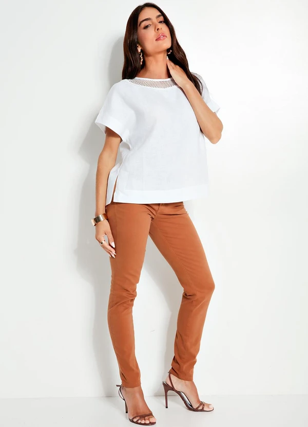 Colcci - Calça Sarja Bia Marrom 8