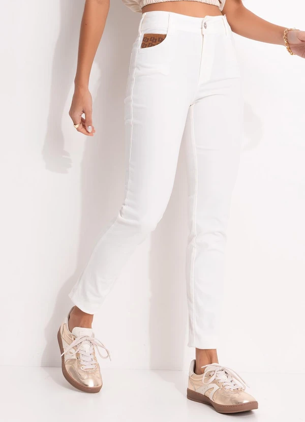 Colcci - Calça Sarja Bia Off White