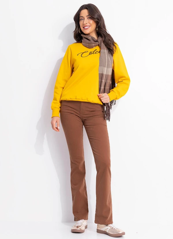 Colcci - Calça Sarja Bia Reta Marrom 8