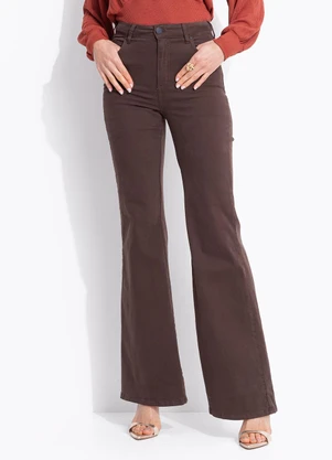 Colcci - Calça Sarja Bruna Boot Marrom - COLCCI