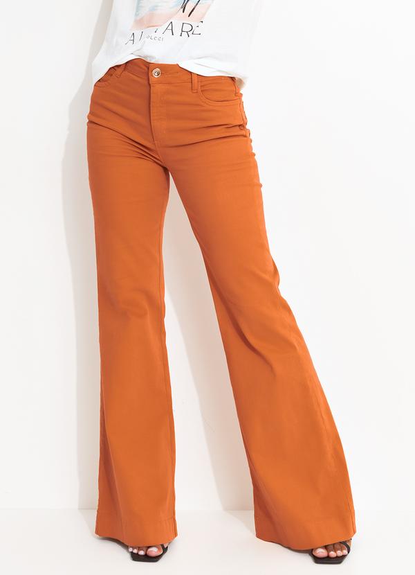 Colcci - Calça Sarja Bruna Laranja