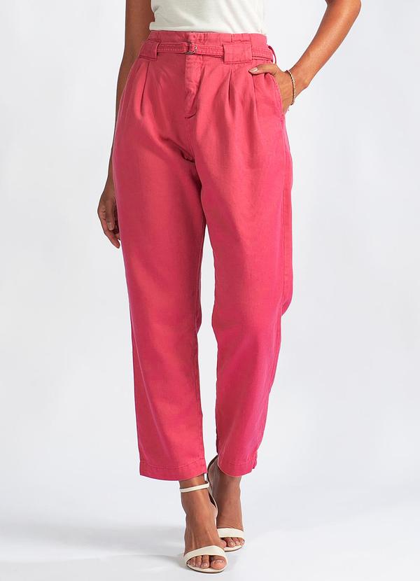 Animale Jeans - Calça Sarja Clochard Pregas Rosa