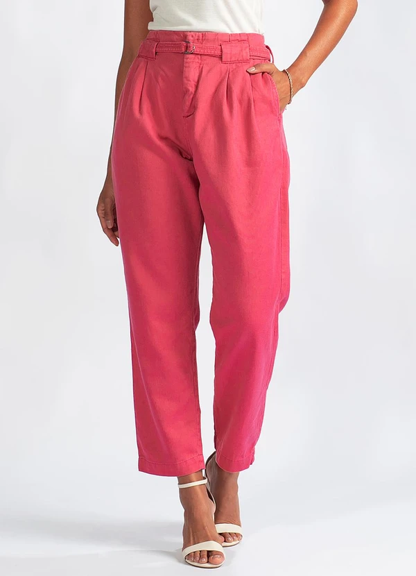 Animale Jeans - Calça Sarja Clochard Pregas Rosa