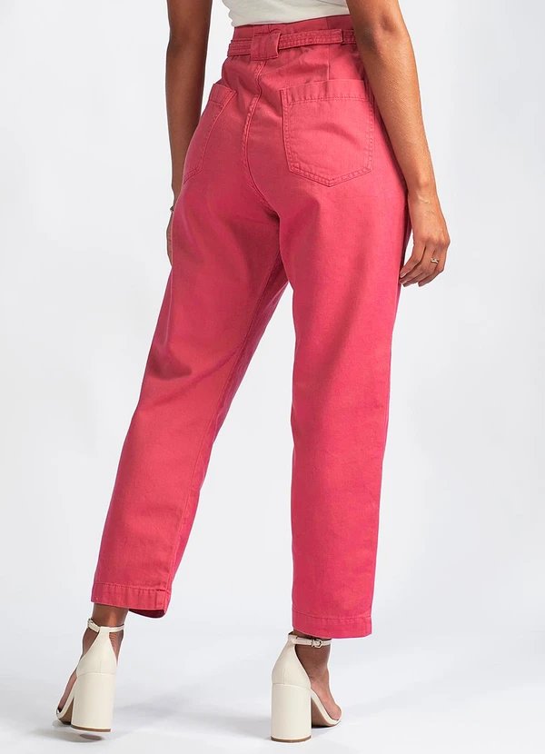 Animale Jeans - Calça Sarja Clochard Pregas Rosa 2