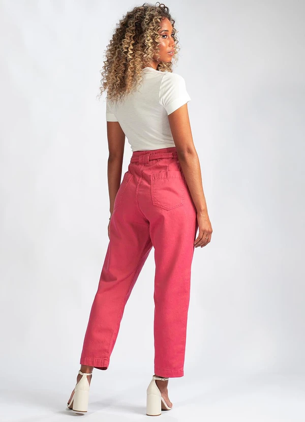 Animale Jeans - Calça Sarja Clochard Pregas Rosa 4