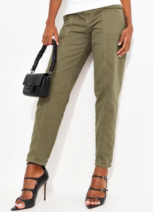 Colcci - Calça Sarja Clochard Verde - COLCCI