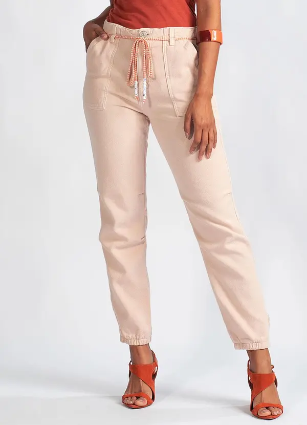 Animale Jeans - Calça Sarja Color JoggerRosa