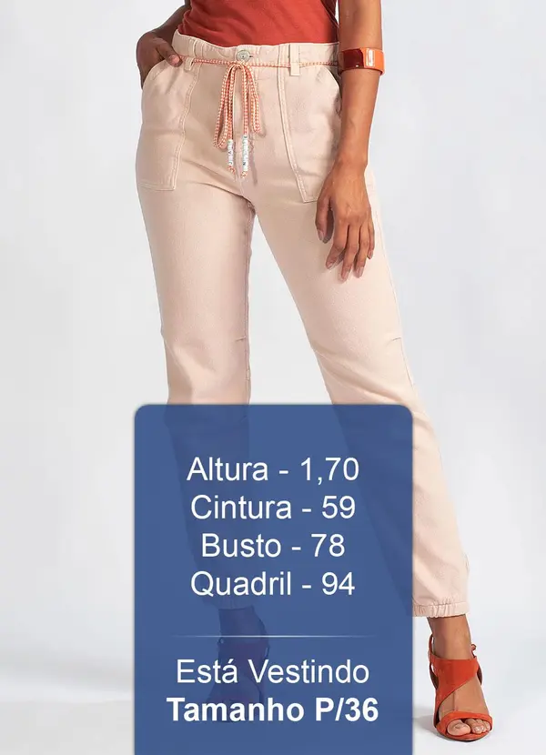 Animale Jeans - Calça Sarja Color JoggerRosa 5